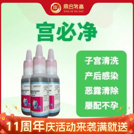 【鼎合牧高】宫必净100ml母猪保健清宫炎症感染子宫炎净流脓难产胎衣不下发情促孕鱼腥草益母原猪易自营