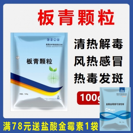 【新包装】板青颗粒100g/袋 板蓝根风热感冒清热解毒感冒流感咳嗽发烧抗病毒