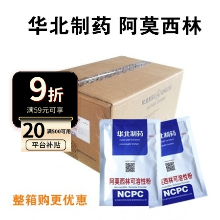 【华北制药】10%阿莫西林可溶性粉（整箱）