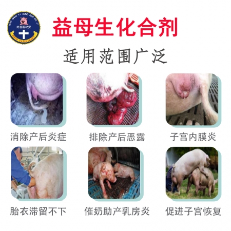 【和牧好兽医】益母生化合剂100ml，产房母猪清宫宝宫炎净宫炎清宫炎消乳房炎清宫消炎子宫内膜炎不发情