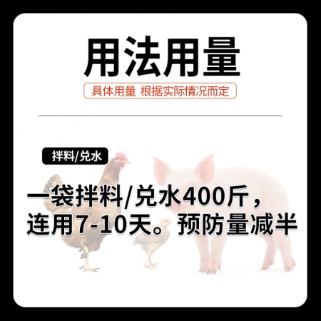 【施比龍-畜典】20%酒石酸泰萬菌素預混劑100g/袋圓環藍耳病毒呼吸道疾病支原體回腸炎