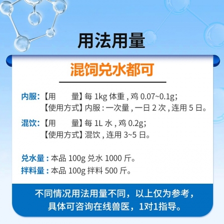 【中龙神力】30%阿莫西林可溶性粉 抗菌消炎 100g/袋 