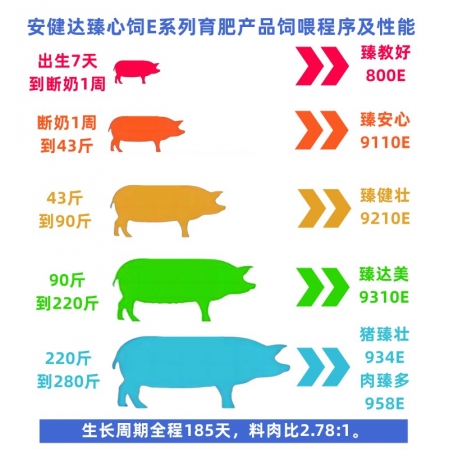【安健达】猪臻壮4%生长猪复合预混合饲料934E