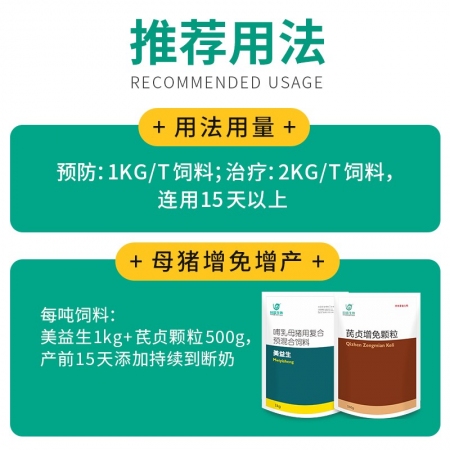 【整箱惠購】回盛生物 美益生1kg*10袋 含活菌的種豬促繁殖營養素維生素公豬母豬獸用飼料添加劑