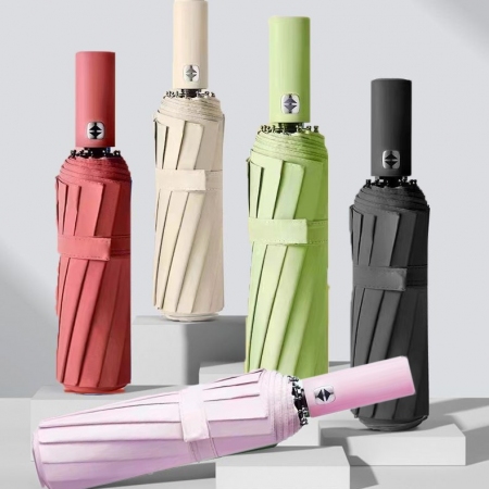 伞梦雨 12骨双龙骨折叠自动伞12骨（颜色随机）