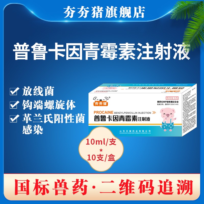 【夯夯豬】300萬單位普魯卡因青霉素注射液 抗菌消炎 各種炎癥 作用持久 混懸液國(guó)標(biāo)獸藥