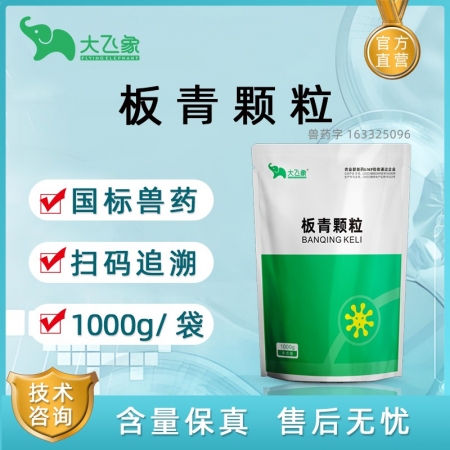 【大飞象】板青颗粒1000g风热感冒 板蓝根大青叶 抗病毒增强免疫 凉血咽喉肿痛清热解毒热病发斑