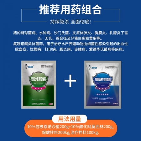 【哼哼動保】10%酸化阿莫西林可溶性粉 100g/袋  廣譜抗菌，產后炎癥、副豬、鏈球菌、豬丹毒