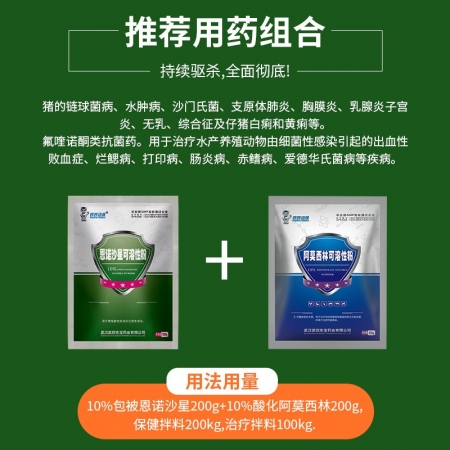 【哼哼動保】包被恩諾沙星粉   100g/袋  微囊包被，不苦不傷胃；副豬、鏈球菌、關節腫大，痢疾、