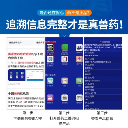 【中龍神力】20%替米考星預混劑 獸藥支原體感染 胸膜肺炎 巴氏桿菌 