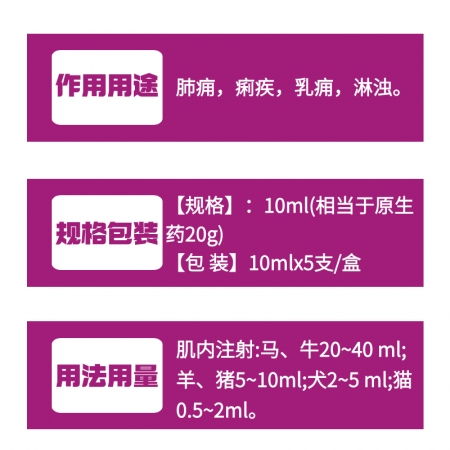 【牧之晨】魚腥草注射液10ml*5支/盒 清熱解毒 消腫排膿 利尿通淋主治肺癰痢疾乳癰 淋濁
