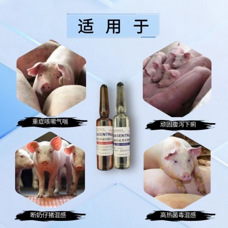 【宜生源】咳痢停 氟苯尼考注射液+多西環素注射液咳嗽氣喘呼吸道感染腹瀉下痢斷奶仔豬混感支原體肺炎腸炎