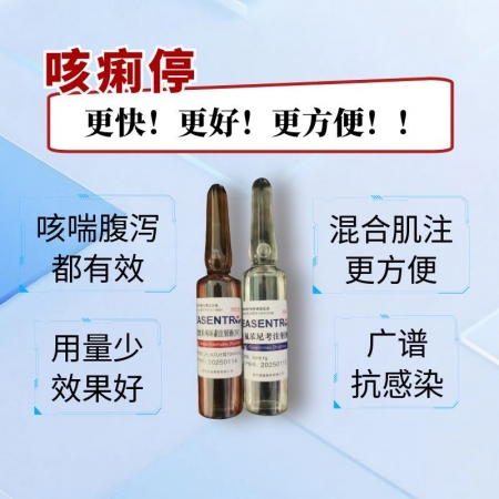 【宜生源】咳痢停 氟苯尼考注射液+多西環素注射液咳嗽氣喘呼吸道感染腹瀉下痢斷奶仔豬混感支原體肺炎腸炎
