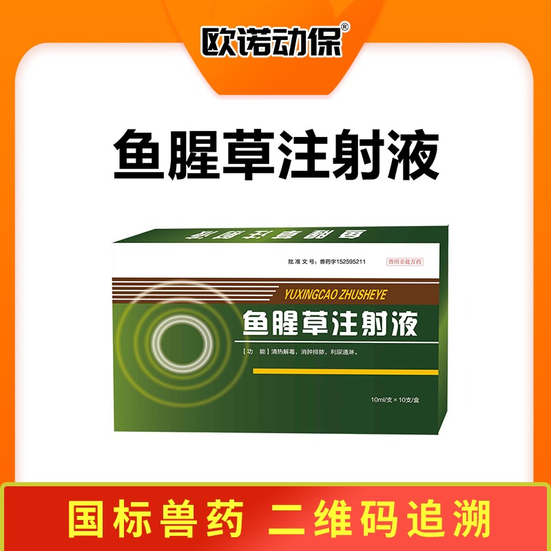 【歐諾動保】魚腥草注射液 針劑  肺癰 痢疾 乳癰 淋濁 魚腥草 10ml/支*10支/盒