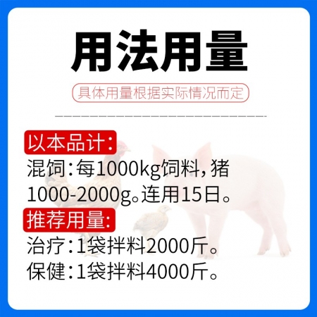 【畜典】20%氟苯尼考粉1000g 畜禽豬雞鴨漿膜炎咳嗽氣喘副豬鏈球胸膜肺炎呼吸道腸道
