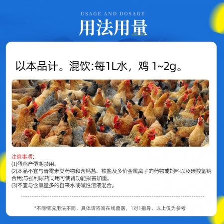【正大】20%鹽酸金霉素可溶性粉500g/袋