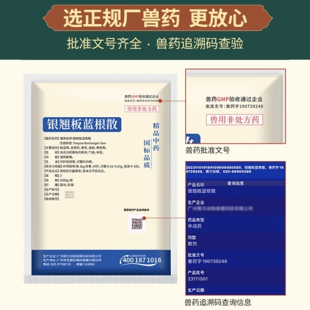 【正格農(nóng)牧】育隆銀翹板藍(lán)根散豬藥雞藥清熱涼血感冒禽藥水產(chǎn)用魚藥爛鰓腸炎
