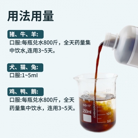 【正格農牧】育隆雙黃連口服液獸藥雞藥鴨鵝咳嗽呼吸道豬牛羊發熱感冒犬貓通用