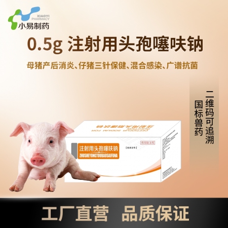 【小易制藥】粉針劑0.5g注射用頭孢噻呋鈉三代頭孢用于母豬產前產后消炎仔豬三針保健奶牛乳房炎等的治療