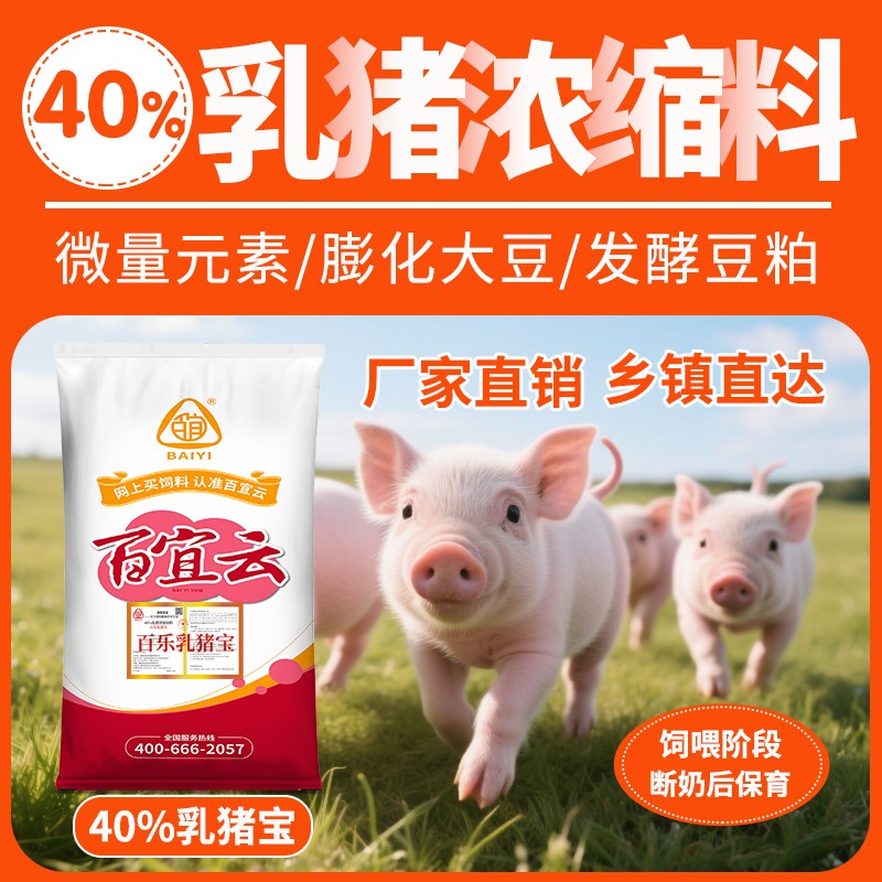 百樂乳豬寶46比保育濃縮料小豬飼料豬用混合濃縮飼料魚粉膨化大豆