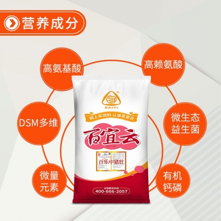百樂(lè)中豬壯24%中豬預(yù)混料育肥豬飼料20kg拉骨架小豬微量元素維生素