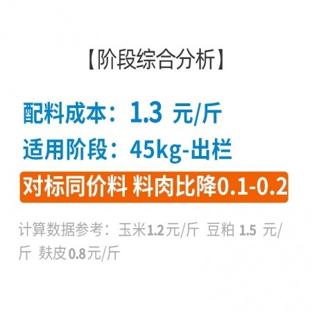 【双11狂欢】中大猪料（45kg—出栏）2.83%核心料，低豆粕，配料成本低【诸好】