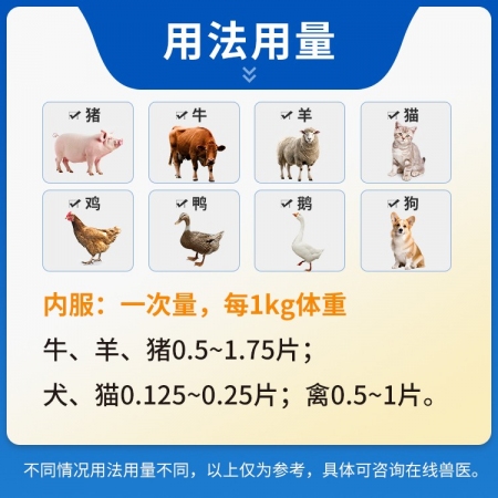 【豬大夫】100片吡喹酮片 獸用 畜禽蠕蟲吸血蟲絳蟲囊尾蚴病