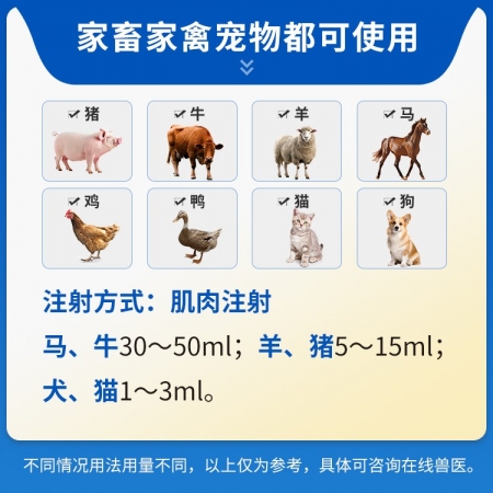 【豬大夫】穿心蓮注射液 病毒性腹瀉腸炎拉肚子仔豬黃白痢清熱解毒咳嗽抗病毒豬瘟