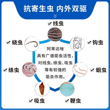 【豬大夫】500ml阿苯達(dá)唑混懸液 獸用 畜禽線蟲絳蟲吸蟲抗寄生蟲