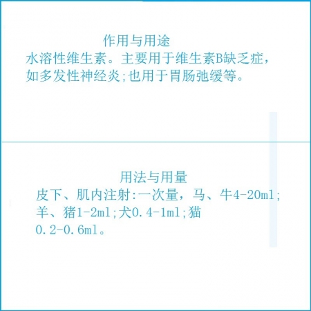 【予邦】維生素B1注射液10ml獸用獸藥 國標可追溯 胃腸遲緩 多發性神經炎 豬牛羊馬犬可用