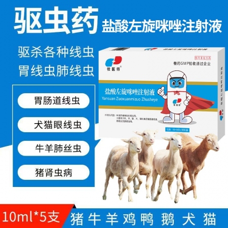 盐酸左旋咪唑注射液驱虫药猪牛羊狗狗