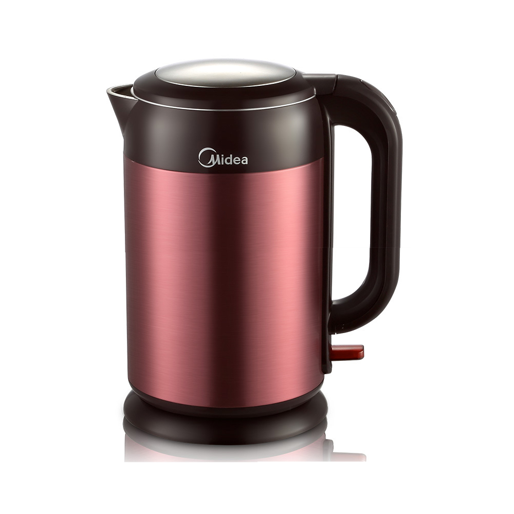 美的mideah215e4b双层保温防烫时尚炫彩静音全钢电热水壶