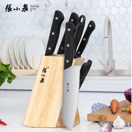 张小泉 古韵不锈钢七件刀具套装 菜刀套装 套刀N5490