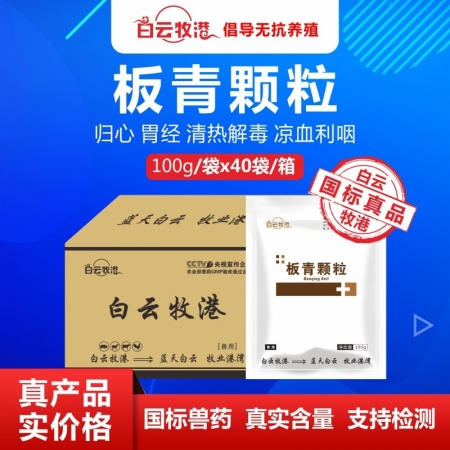 【白云牧港】 板青颗粒整箱40袋 清热解毒 抗炎抗病毒 广谱抗菌 防控感冒流感