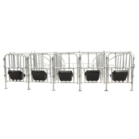 【乐淘农牧】高端带复合板定位栏 限位栏 10个母猪位带10个料槽 热镀锌管