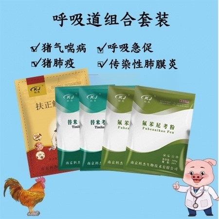【南京科杰】呼吸道套餐（扶正解毒散500g+20%氟苯尼考2袋+20%替米考星2袋）主治：猪气喘病