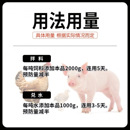 【施比龙】盘尼克阿莫西林粉链球菌副猪嗜血大肠杆菌浆膜炎 兽药 1000g/袋*10/箱