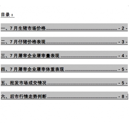 猪易数据生猪市场月报