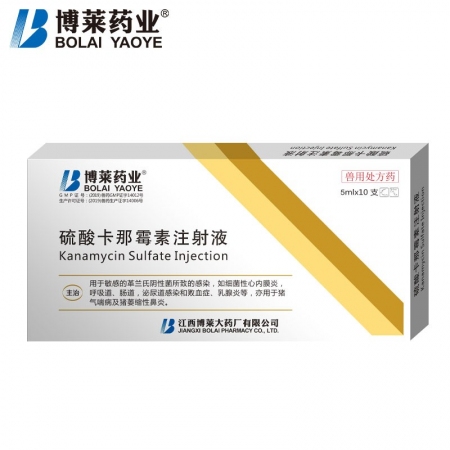 【博莱药业】 硫酸卡那霉素注射液5ml*10泌尿道呼吸道感染猪气喘病